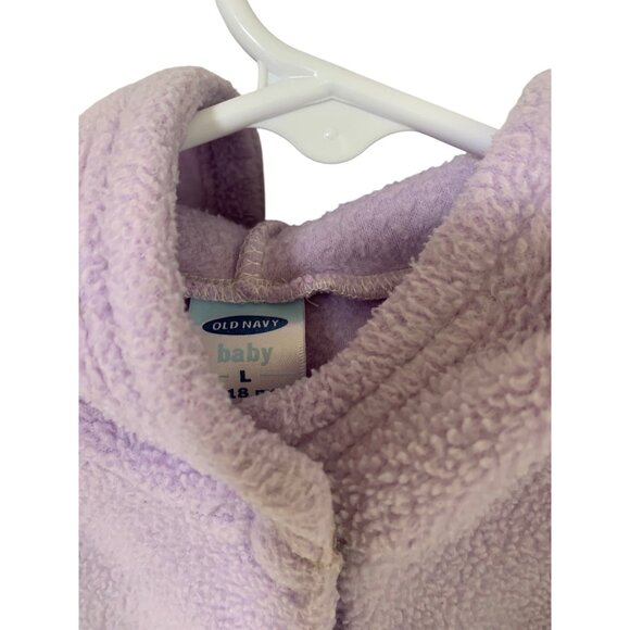 Old Navy Girls Infant Baby Size 12 18 Months Pull On Sweatshirt Hoodie Lilac Pur - Picture 2 of 3